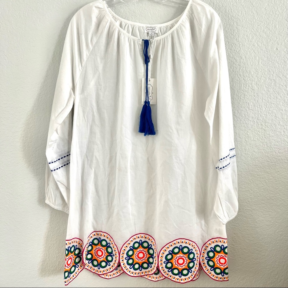 New white Mudpie dress medium